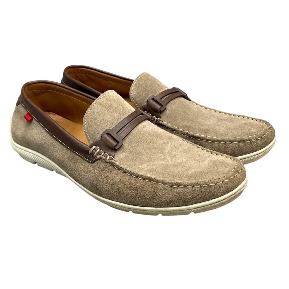 Marc Joseph Taupe Brown Suede Leather Slip On Casual Driving Loafer Men 10